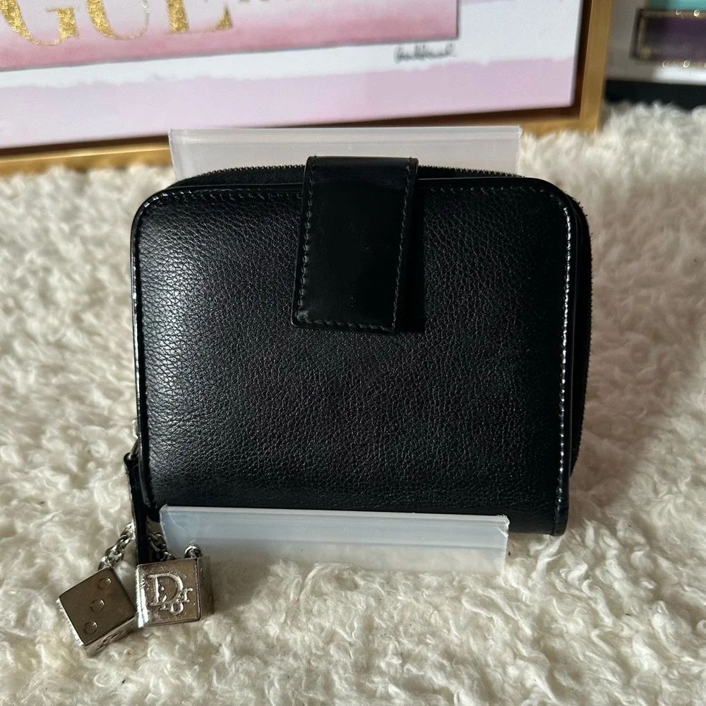 Dior Dice Charm Compact Snap Wallet
